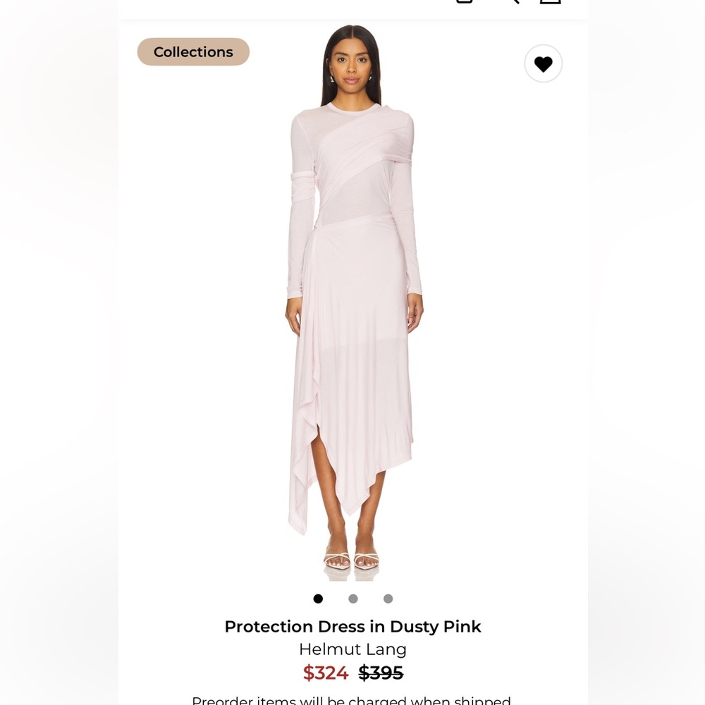 Helmut Lang Protection Dress Dusty Pink